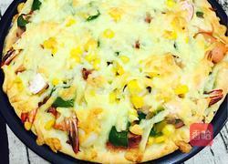 鲜虾杂蔬大披萨的做法图解21