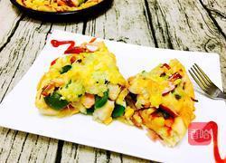 鲜虾杂蔬大披萨的做法图解22