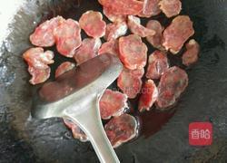腊肠炒蒜心的做法图解8