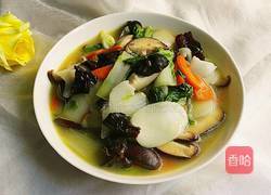 香菇青菜汤年糕的做法图解16