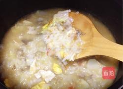 牛肉虾仁白菜鸡蛋粥的做法图解8