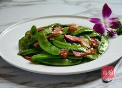 荷兰豆炒腊肉的做法图解8