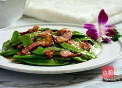荷兰豆炒腊肉的做法图解9