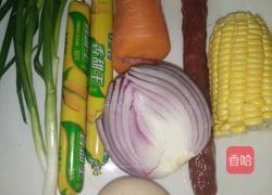 七彩炒饭的做法图解1