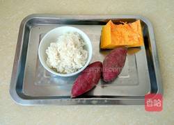 南瓜紫薯粥的做法图解1