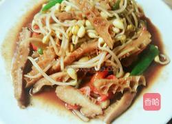 黄豆芽炒牛肚的做法图解14