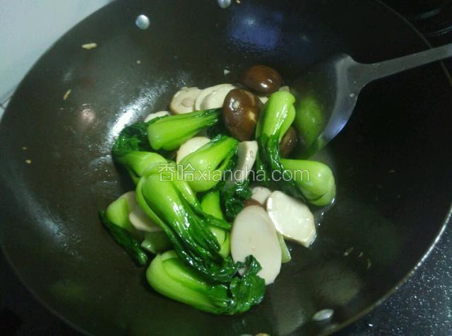 炒至油菜变软，加适量盐，炒匀即可。