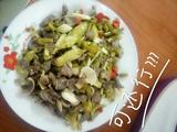 酸豆角炒鸡杂的做法[图]
