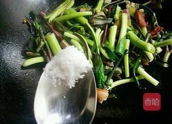 腊肉炒红菜苔的做法图解6