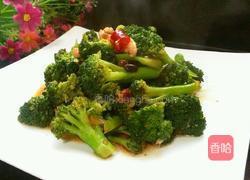 豆豉炝炒西兰花的做法图解10