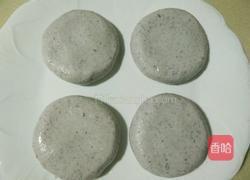 奶香紫薯馅红豆渣饼的做法图解11