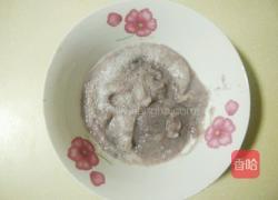 奶香紫薯馅红豆渣饼的做法图解3
