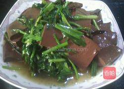 韭菜炒鸭血的做法图解4