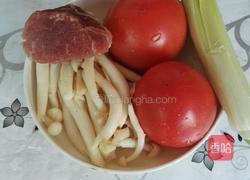番茄白玉菇炖驴肉的做法图解1