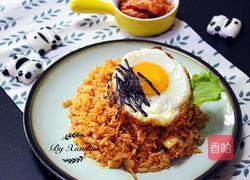 辣白菜炒饭的做法图解5