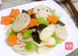 清炒田园一品蔬的做法图解8