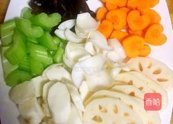 清炒田园一品蔬的做法图解2