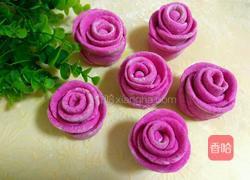 玫瑰花馒头(红心火龙果汁)的做法图解22
