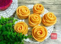 玫瑰花馒头（红心火龙果汁）的做法图解1