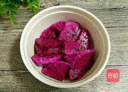 玫瑰花馒头(红心火龙果汁)的做法图解2