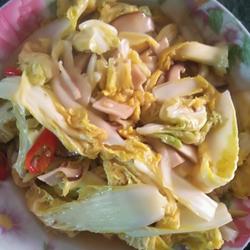 菜叶炒香菇