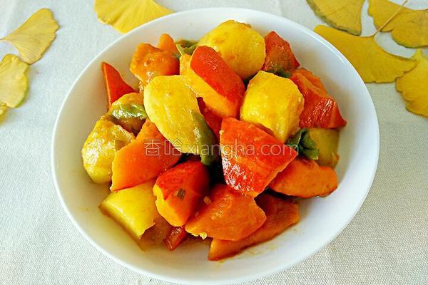 酱香南瓜炖土豆