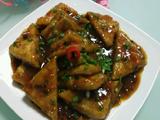 糖醋油煎豆腐干
