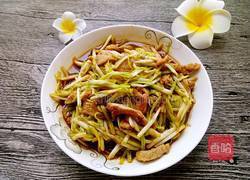 蒜黄炒肉的做法图解8