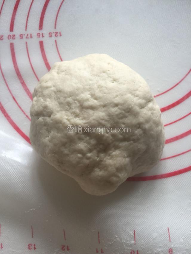 把主材料混合后，揉成面团，室温发酵两倍大