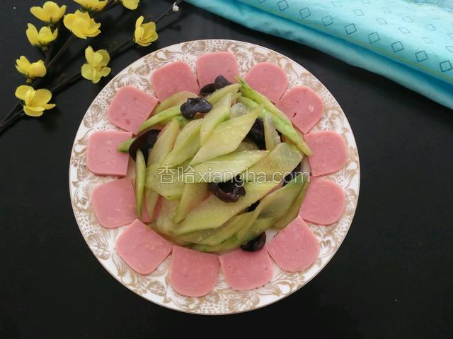 黄瓜火腿炒木耳