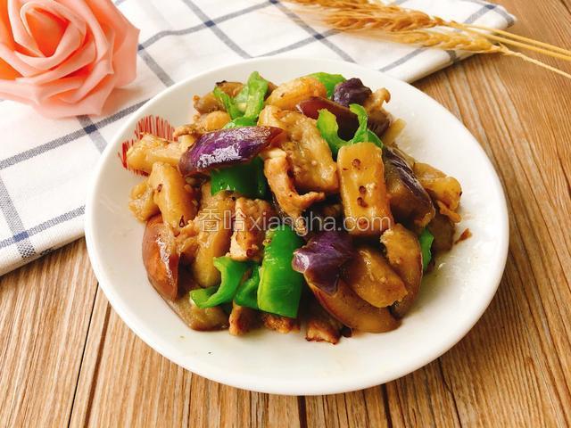 青椒肉片茄子
