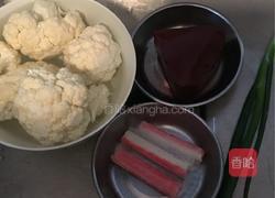 虾条猪血菜花羮的做法图解1