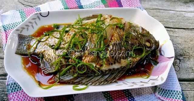 淋上3勺蒸鱼豉油，摆拍