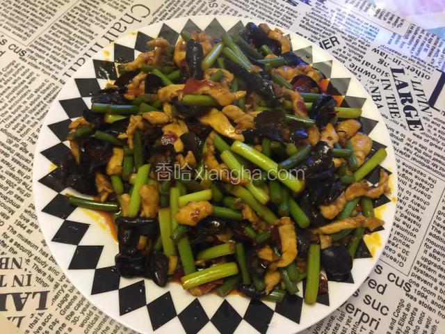 鱼香鸡丝蒜苗