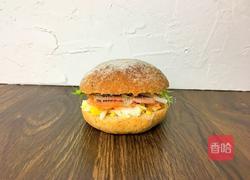 烟熏鲑鱼鸡蛋堡的做法图解8