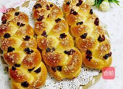 蔓越莓干酥粒辫子面包的做法图解13