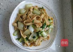 奶白菜炒百叶的做法图解3