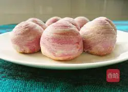 Purple potato and red bean cake recipe 19