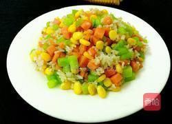 黄瓜玉米火腿炒饭的做法图解11