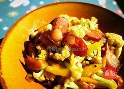 腊肉炒菜花的做法图解5
