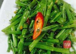空心菜杆炒辣椒的做法图解5