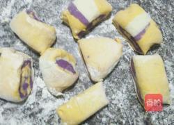 三色花卷馒头的做法图解5