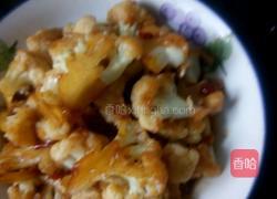 素炒花菜的做法图解4