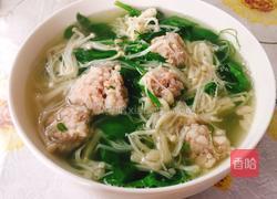 金针菇丸子汤的做法图解10