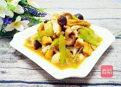 香菇西芹炒油豆腐的做法图解7