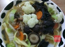 香菇木耳鸡蛋面的做法图解4