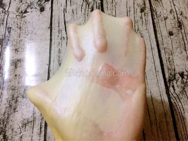 一共揉了45分钟，这是揉出的膜