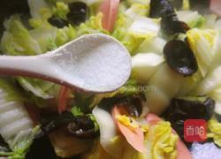 火腿肠黑木耳炒娃娃菜的做法图解11