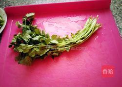 香菜炒肉丝的做法图解4