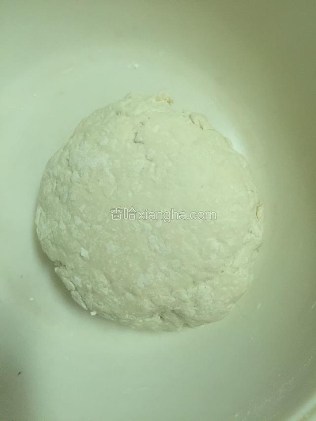 和成粗糙的面团。